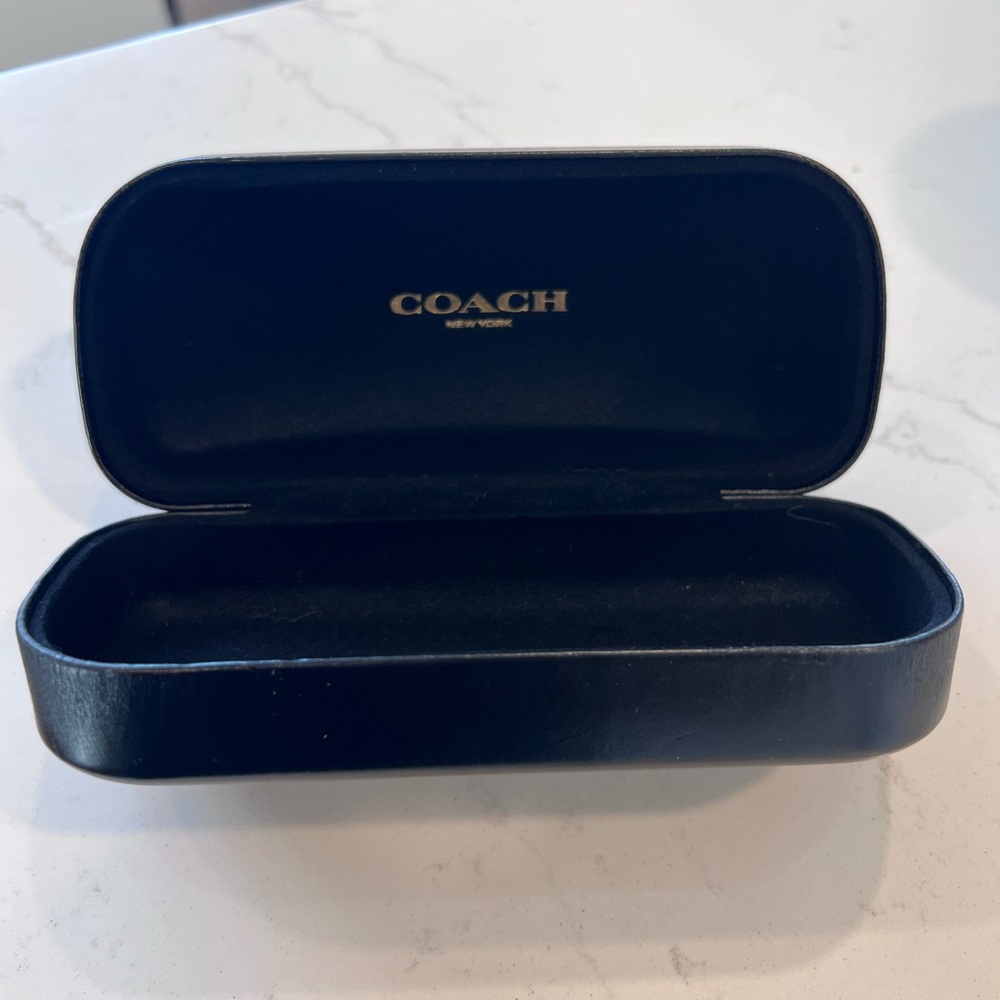 COACH Black Hard Sunglasses Eyeglasses Clam Case